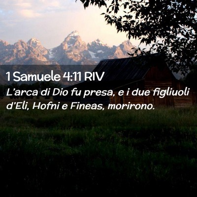 Picture 02 - 1 Samuele 4:11 RIV - L’arca di Dio fu presa, e i due figliuoli - Bible Verse Picture