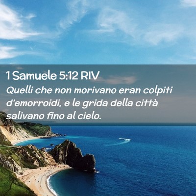 Picture 02 - 1 Samuele 5:12 RIV - Quelli che non morivano eran colpiti - Bible Verse Picture