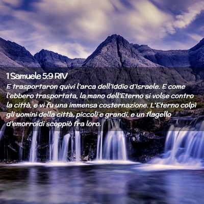 Picture 02 - 1 Samuele 5:9 RIV - E trasportaron quivi l’arca dell’Iddio - Bible Verse Picture