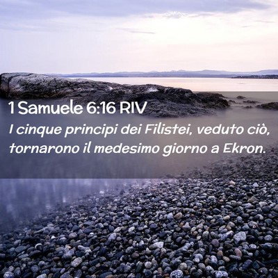 Picture 02 - 1 Samuele 6:16 RIV - I cinque principi dei Filistei, veduto ciò, - Bible Verse Picture