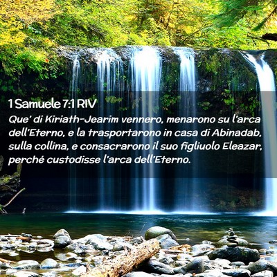 Picture 02 - 1 Samuele 7:1 RIV - Que’ di Kiriath-Jearim vennero, menarono su - Bible Verse Picture