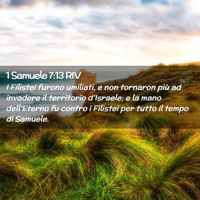 Picture 02 - 1 Samuele 7:13 RIV - I Filistei furono umiliati, e non tornaron più - Bible Verse Picture