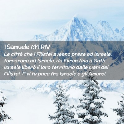 Picture 02 - 1 Samuele 7:14 RIV - Le città che i Filistei aveano prese ad Israele, - Bible Verse Picture