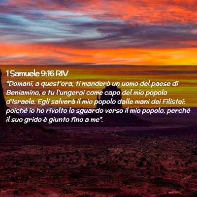 Picture 02 - 1 Samuele 9:16 RIV - “Domani, a quest’ora, ti manderò un uomo del - Bible Verse Picture