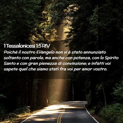 Picture 02 - 1 Tessalonicesi 1:5 RIV - Poiché il nostro Evangelo non vi è stato - Bible Verse Picture