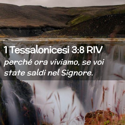 Picture 02 - 1 Tessalonicesi 3:8 RIV - perché ora viviamo, se voi state saldi nel - Bible Verse Picture