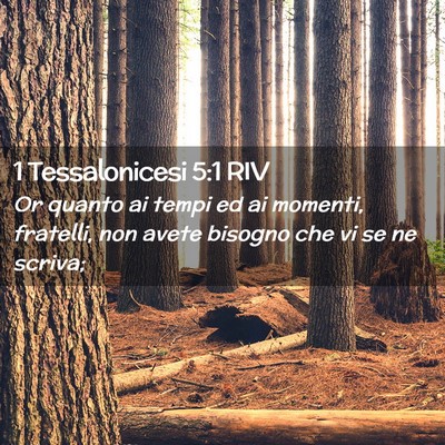 Picture 02 - 1 Tessalonicesi 5:1 RIV - Or quanto ai tempi ed ai momenti, fratelli, non - Bible Verse Picture