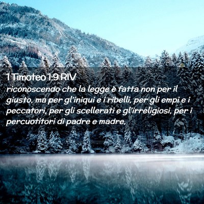Picture 02 - 1 Timoteo 1:9 RIV - riconoscendo che la legge è fatta non per il - Bible Verse Picture