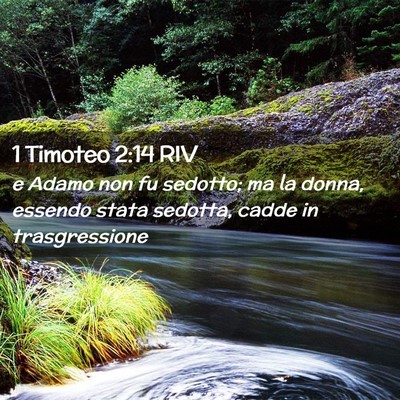Picture 02 - 1 Timoteo 2:14 RIV - e Adamo non fu sedotto; ma la donna, essendo - Bible Verse Picture
