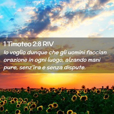 Picture 02 - 1 Timoteo 2:8 RIV - Io voglio dunque che gli uomini faccian orazione - Bible Verse Picture