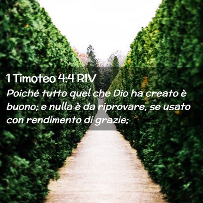 Picture 02 - 1 Timoteo 4:4 RIV - Poiché tutto quel che Dio ha creato è buono; e - Bible Verse Picture