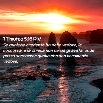 Picture 02 - 1 Timoteo 5:16 RIV - Se qualche credente ha delle vedove, le soccorra, - Bible Verse Picture