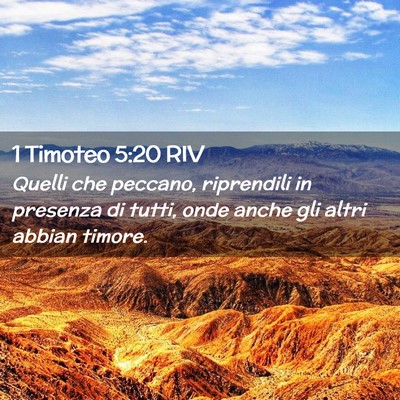 Picture 02 - 1 Timoteo 5:20 RIV - Quelli che peccano, riprendili in presenza di - Bible Verse Picture