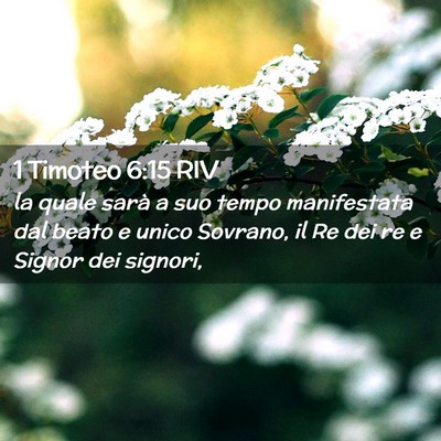 Picture 02 - 1 Timoteo 6:15 RIV - la quale sarà a suo tempo manifestata dal beato - Bible Verse Picture