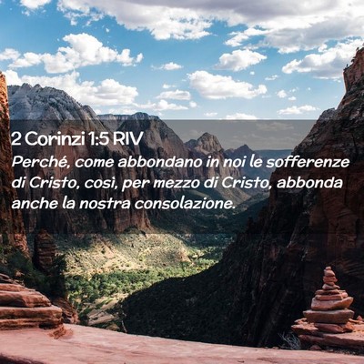 Picture 02 - 2 Corinzi 1:5 RIV - Perché, come abbondano in noi le sofferenze di - Bible Verse Picture