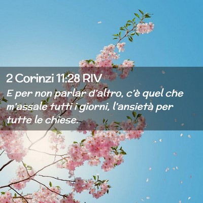 Picture 02 - 2 Corinzi 11:28 RIV - E per non parlar d’altro, c’è quel che - Bible Verse Picture