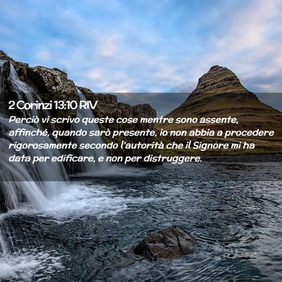 Picture 02 - 2 Corinzi 13:10 RIV - Perciò vi scrivo queste cose mentre sono - Bible Verse Picture