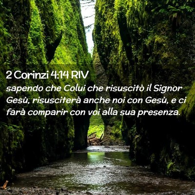 Picture 02 - 2 Corinzi 4:14 RIV - sapendo che Colui che risuscitò il Signor Gesù, - Bible Verse Picture