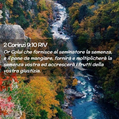 Picture 02 - 2 Corinzi 9:10 RIV - Or Colui che fornisce al seminatore la semenza, e - Bible Verse Picture