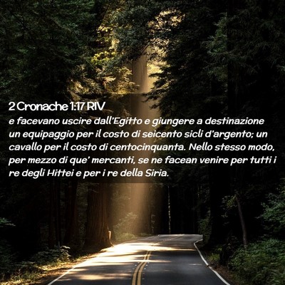 Picture 02 - 2 Cronache 1:17 RIV - e facevano uscire dall’Egitto e giungere a - Bible Verse Picture