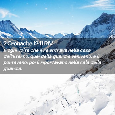 Picture 02 - 2 Cronache 12:11 RIV - E ogni volta che il re entrava nella casa - Bible Verse Picture