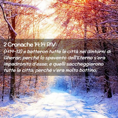 Picture 02 - 2 Cronache 14:14 RIV - (H14-13) e batteron tutte le città nei dintorni - Bible Verse Picture