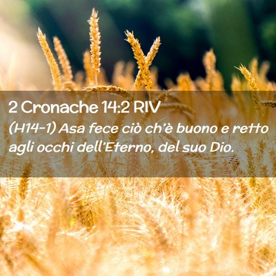 Picture 02 - 2 Cronache 14:2 RIV - (H14-1) Asa fece ciò ch’è buono e retto agli - Bible Verse Picture