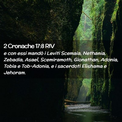 Picture 02 - 2 Cronache 17:8 RIV - e con essi mandò i Leviti Scemaia, Nethania, - Bible Verse Picture