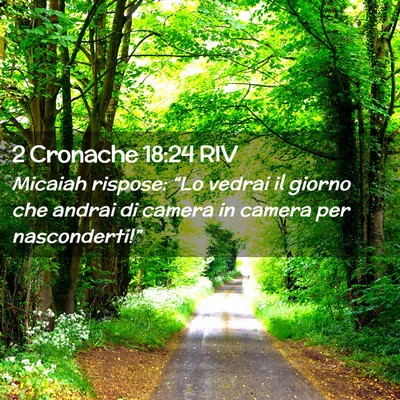 Picture 02 - 2 Cronache 18:24 RIV - Micaiah rispose: “Lo vedrai il giorno che - Bible Verse Picture