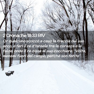 Picture 02 - 2 Cronache 18:33 RIV - Or qualcuno scoccò a caso la freccia del suo - Bible Verse Picture