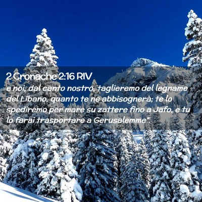 Picture 02 - 2 Cronache 2:16 RIV - e noi, dal canto nostro, taglieremo del legname - Bible Verse Picture