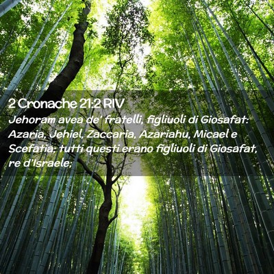 Picture 02 - 2 Cronache 21:2 RIV - Jehoram avea de’ fratelli, figliuoli di - Bible Verse Picture