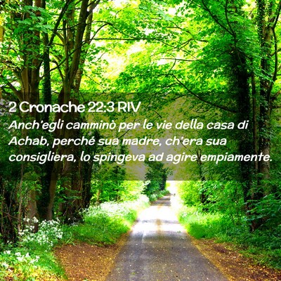 Picture 02 - 2 Cronache 22:3 RIV - Anch’egli camminò per le vie della casa di - Bible Verse Picture