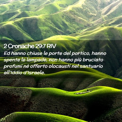 Picture 02 - 2 Cronache 29:7 RIV - Ed hanno chiuse le porte del portico, hanno - Bible Verse Picture