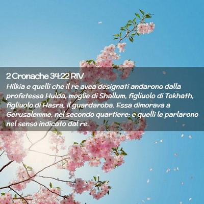 Picture 02 - 2 Cronache 34:22 RIV - Hilkia e quelli che il re avea designati andarono - Bible Verse Picture