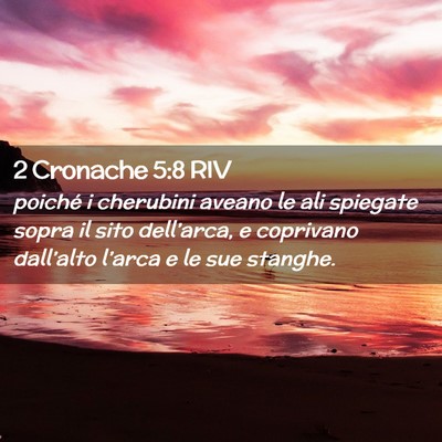 Picture 02 - 2 Cronache 5:8 RIV - poiché i cherubini aveano le ali spiegate sopra - Bible Verse Picture
