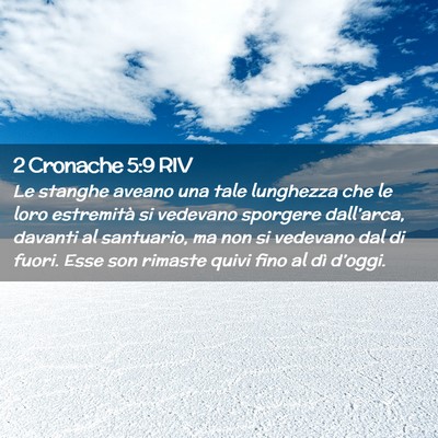 Picture 02 - 2 Cronache 5:9 RIV - Le stanghe aveano una tale lunghezza che le loro - Bible Verse Picture