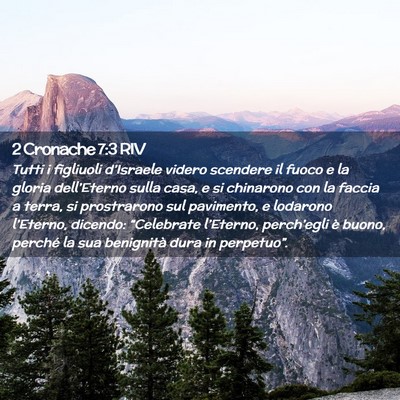 Picture 02 - 2 Cronache 7:3 RIV - Tutti i figliuoli d’Israele videro scendere il - Bible Verse Picture