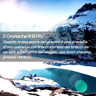 Picture 02 - 2 Cronache 9:18 RIV - Questo trono aveva sei gradini e una predella - Bible Verse Picture