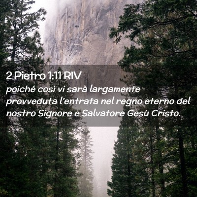 Picture 02 - 2 Pietro 1:11 RIV - poiché così vi sarà largamente provveduta - Bible Verse Picture