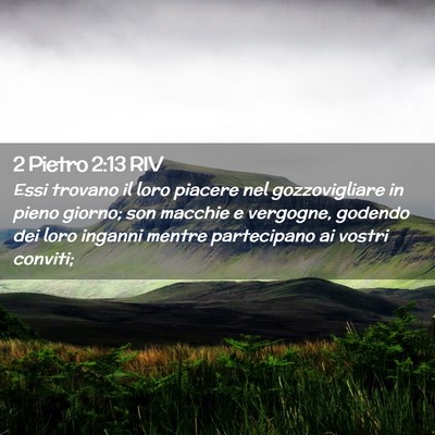 Picture 02 - 2 Pietro 2:13 RIV - Essi trovano il loro piacere nel gozzovigliare in - Bible Verse Picture