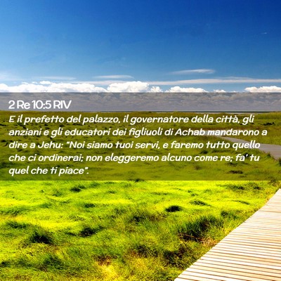 Picture 02 - 2 Re 10:5 RIV - E il prefetto del palazzo, il governatore della - Bible Verse Picture