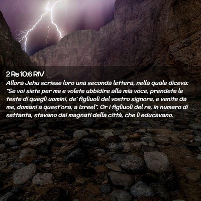 Picture 02 - 2 Re 10:6 RIV - Allora Jehu scrisse loro una seconda lettera, - Bible Verse Picture