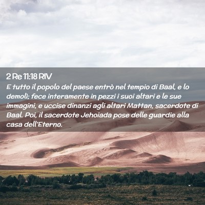 Picture 02 - 2 Re 11:18 RIV - E tutto il popolo del paese entrò nel tempio di - Bible Verse Picture