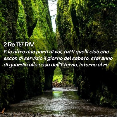 Picture 02 - 2 Re 11:7 RIV - E le altre due parti di voi, tutti quelli cioè - Bible Verse Picture