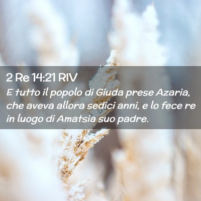 Picture 02 - 2 Re 14:21 RIV - E tutto il popolo di Giuda prese Azaria, che - Bible Verse Picture