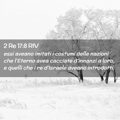 Picture 02 - 2 Re 17:8 RIV - essi aveano imitati i costumi delle nazioni che - Bible Verse Picture