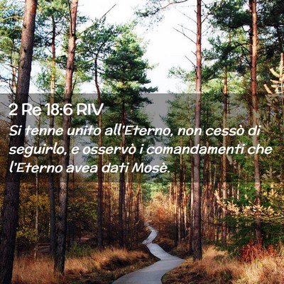 Picture 02 - 2 Re 18:6 RIV - Si tenne unito all’Eterno, non cessò di - Bible Verse Picture