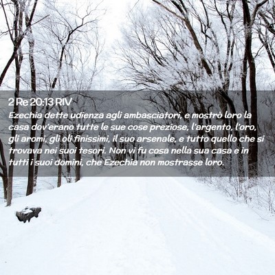 Picture 02 - 2 Re 20:13 RIV - Ezechia dette udienza agli ambasciatori, e - Bible Verse Picture