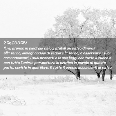 Picture 02 - 2 Re 23:3 RIV - Il re, stando in piedi sul palco, stabilì un - Bible Verse Picture